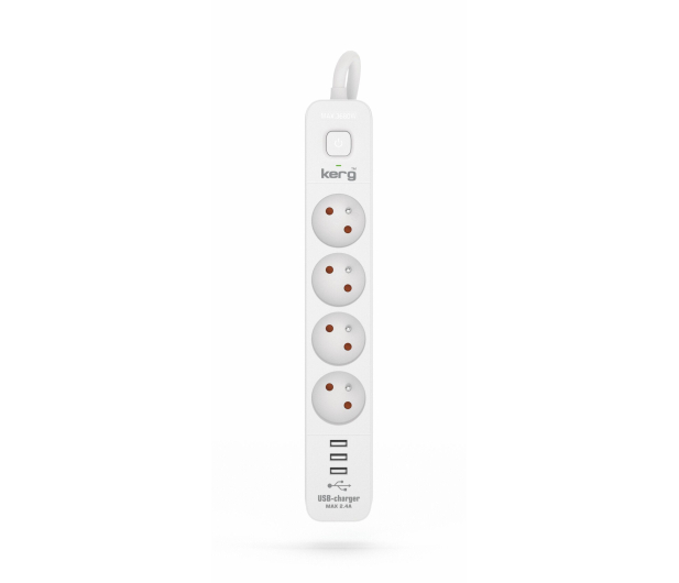 HSK DATA KERG z wyłącznikiem 4 gniazda, 3xUSB, 16A, 1,5m - 1317931 - zdjęcie